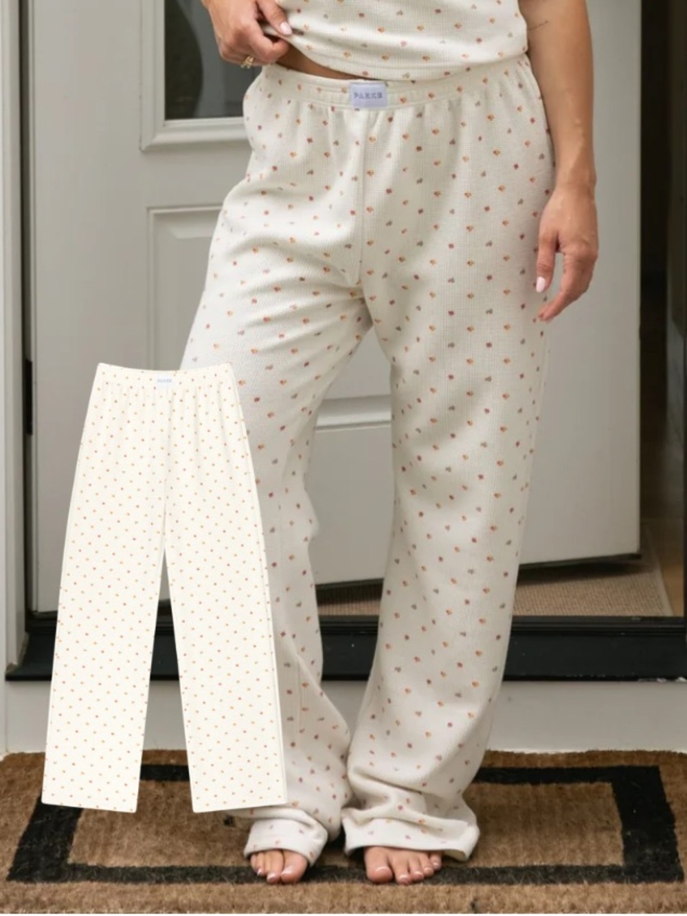 Parke × Maggie & Emma Waffle Boxer Pants in Sunset Floral Size XL